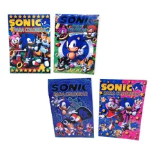 Pack 4 Libros Para Colorear Pintar Sonic