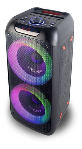 Bocina Portatil Bluetooth Steelpro Nebula Negro Suspension De Aire