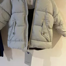 Campera Abrigo Zara Kids , Capucha Piel.