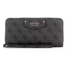 Billetera Guess Eco Brenton Color Negro-gris