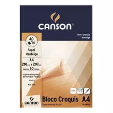 Bloco Croquis Papel Manteiga A4 40g Canson Desenhos