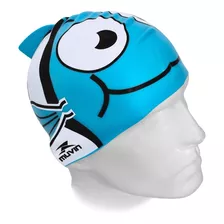 Muvin Touca De Natação Em Silicone Kid Nemo Azul - Hidroginástica Silicone Alta Resistência Esportes Aquáticos - Proteção Dos Cabelos - Treino Estampada Lazer Cor Nemo Azul