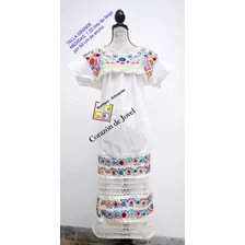 Vestidos/batas Elegantes Con Manga Bordados A Mano-chiapas