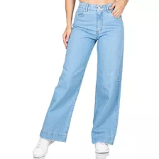 Calça Jeans Wide Leg Feminina Pantalona Cintura Alta