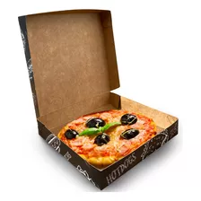 100 Pçs Caixa Embalagem Mini Pizza Delivery Preto