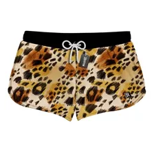 Short Praia Feminino Onça Animal Onçinha 0011