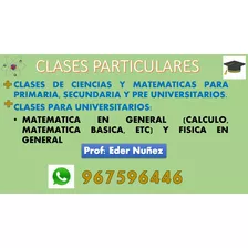 Clases De Matematicas Y Ciencias (clases Particulares)