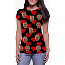 Camiseta Personalizada Dia Dos Namorados Foto Rosto Combinad