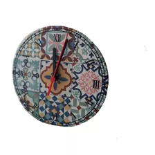 Reloj De Pared Mosaico 20 Cms Deco Escritorio Repisa