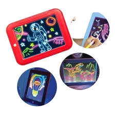 Pizarra Led Portátil 3d Magic Juego Niños Efecto Neón