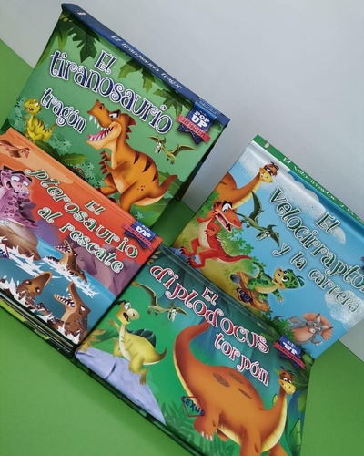 Colección Libros Pop-up De Dinosaurios Para Niños - 4 Tomos