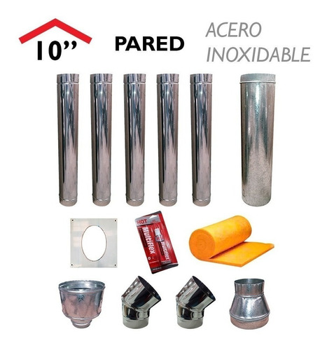 Kit de  Pared  10" acero inoxidable - Imagen 2