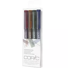 Copic Multiliner - Set 4 Tiralíneas Colores; Punta 03