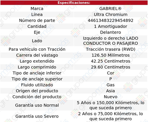 Amortiguador Gas Del Izq/der Gabriel F-150 96 A 03 Foto 2