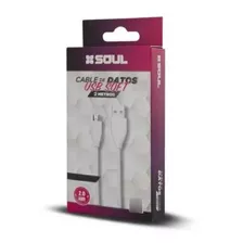 Cable Tipo C 2 Metros Soul Original Carga Rapida 2.0a Color