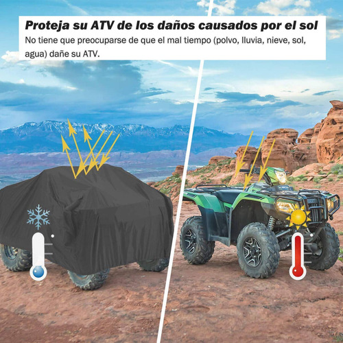 Funda Para Cuatrimoto Cubiert Impermeable Atv Protector Moto Foto 4