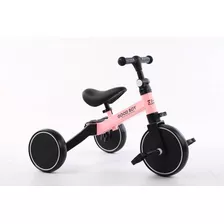Triciclo 3 En 1 Para Niños Bicicleta Equilibro Con Pedales Color Rosa