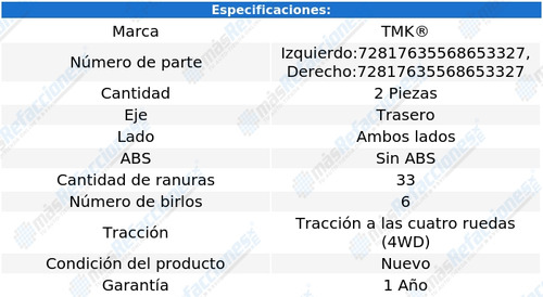 Par De Mazas Traseras Montero V6 3.5l De 2001 A 2002 Tmk Foto 2