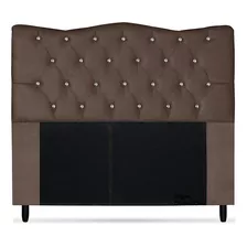 Cabeceira Solteiro Duna P/ Cama Box De 120cm Suede Marrom