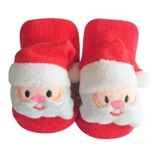 Meia 3d Natal Infantil Com Antiderrapante Papai Noel