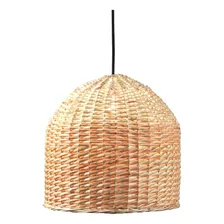 Pantalla De Mimbre / Campana Lampara / 35x35cm - Oferta !!