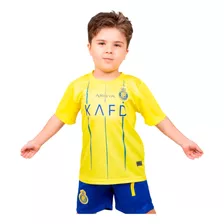 Uniforme Cristiano Ronaldo 7 Al Nassr Infantil Short Camisa