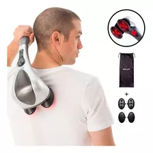 Masajeador Cervical Wolke Espalda+calor+rodillos+pies Oferta Color Black&grey