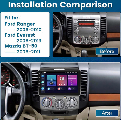 Radio Andorid Carplay 2+32 Mazda Bt50 2008-2014 Foto 2