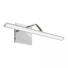 Aplique Pared Cuadros Movil Luz Led Calida 40cm Cuadra Cromo Gioluce