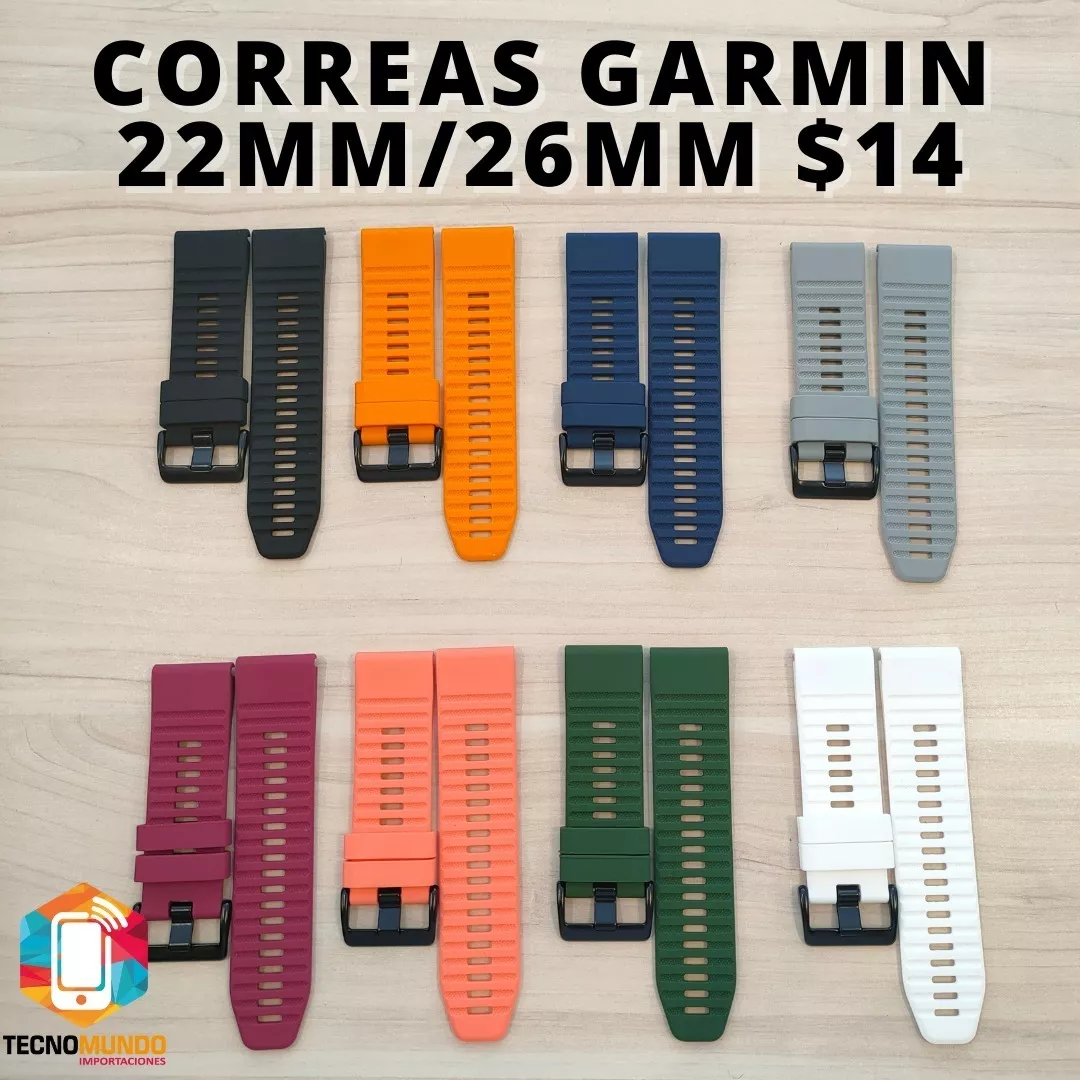 Correas Silicona Relojes Garmin Fénix Forerunner 26mm 22mm