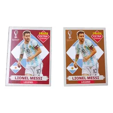 Figurita Extra Sticker Legend Messi Base + Bronce Qatar 2022