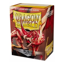 Sleeves Dragon Shield Matte Ruby Vermelho Rubi Padrão