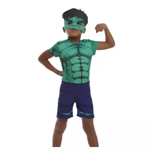 Roupa Infantil Fantasia Festa Aniversário Hulk