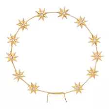 Auréola Com Estrelas Nossa Senhora Das Graças 18cm Folheada