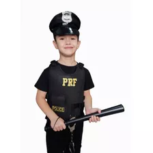 Fantasia Policial Infantil Acessórios E Quepe