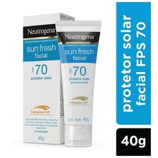 Protetor Solar Facial Fps 70 Sun Fresh 40g Neutrogena Fragrância Lavanda Tipo De Embalagem Pote