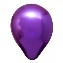 Balão Bexiga Metalizado Roxo - Alumínio - 25 Unidades N° 9