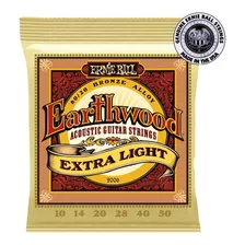 Encordoamento Violão Aço 010 Ernie Ball Earthwood Extra Leve