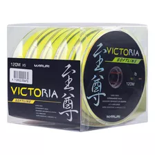 5 Linhas Mono Victoria Softline 0,37mm 22lb/10kg - 5x120m Cor Amarela