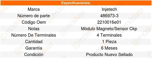 Modulo Magneto Xt 4cil 1.8l 87_91 Injetech 8324019 Foto 3