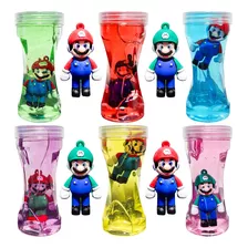 3 Pote Slime Masa + Muñeco Mario Bros Y Luigi Juguete Niño