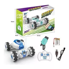 Carrinho S-012 Rc Stunt Com Controle Remoto Gesto Sensor Go Cor Azul