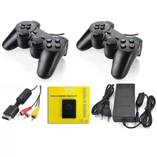 Controle + Fonte Bivolt + Cabo Ac + Memory Card Ps2 Play 2 1