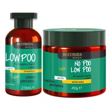 Kit Botica Cachos Low Poo Shampoo+ Máscara 450g Bio Extratus