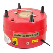 Inflador Compressor Bomba Balões Bexigas 4 Bicos Ouro 220v