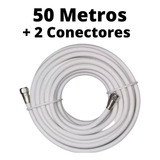 Rollo 50 Metros Cable Coaxial Rg6 Blanco, Inter, Movistar