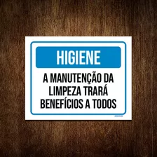 Kit 5 Placas Higiene Manutenção Da Limpeza Trará Benefícios