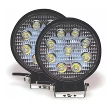 Kit 2x Farol Milha 9 Led 27w 12/24v Ip-67 Rdd Jeep Caminhão