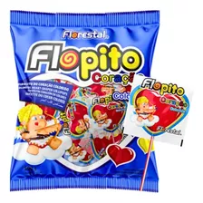 Pirulito Coração Colorido Flopito Florestal 500g