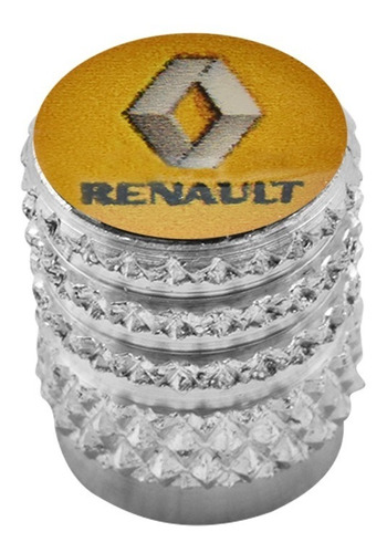 Juego Tapones Automotriz Vlvulas Llanta Logotipo Renault Foto 2